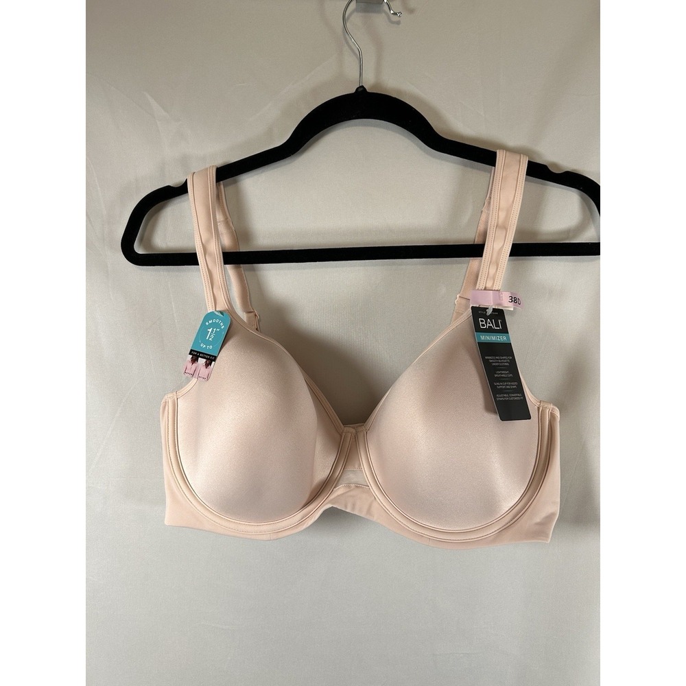 NWT Bali Minimizer 38D Underwire Adjustable Straps DF3490 One Smooth‎ Nude